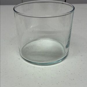 Clear Glass Candle Holder